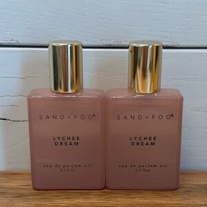 Sand + Fog Lychee Dream Scented Oil Rollers 2x Small Size .5oz Romantic Layering